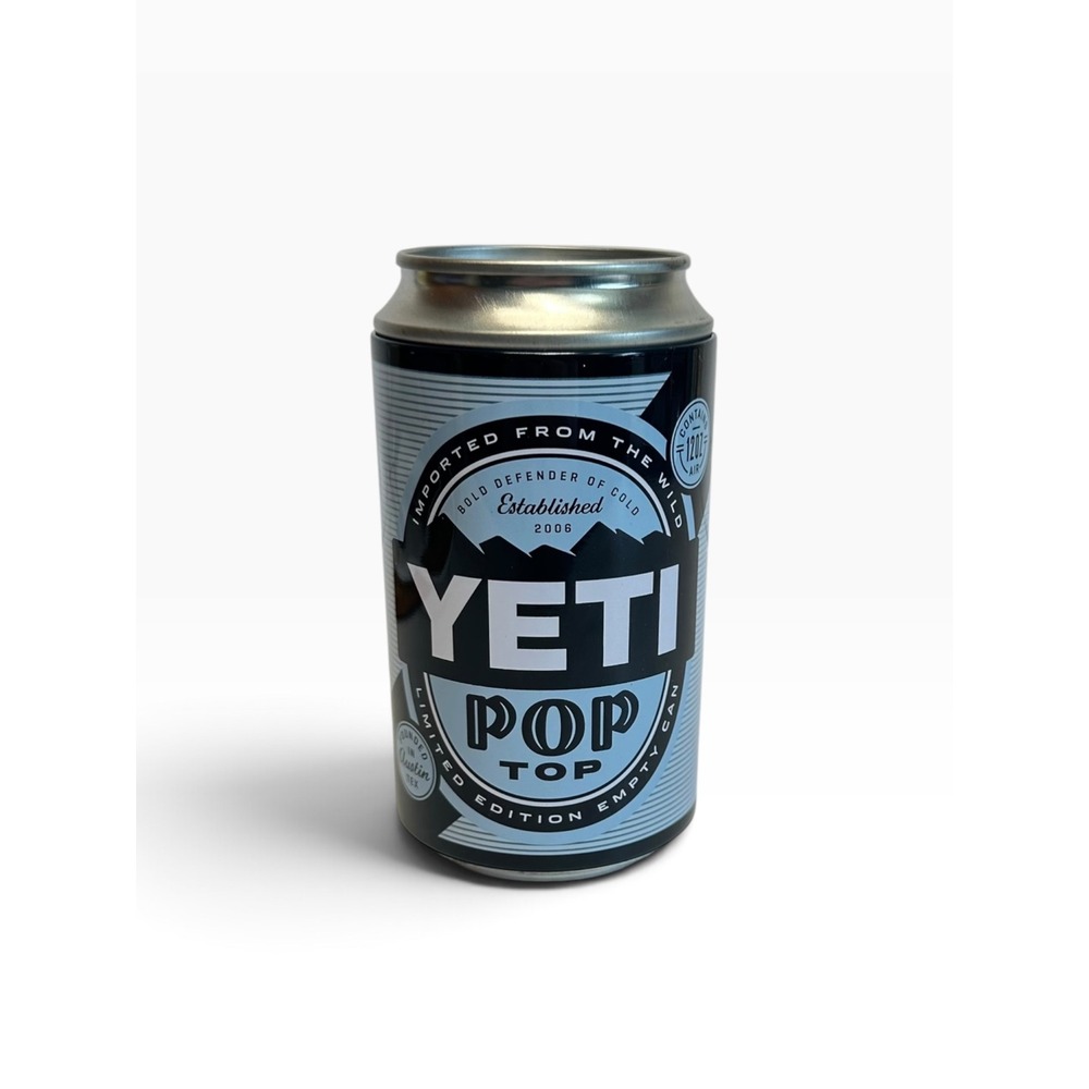 YETI Pop Top Stash Can Limited Edition 12oz Blue Black Novelty Hidden Storage